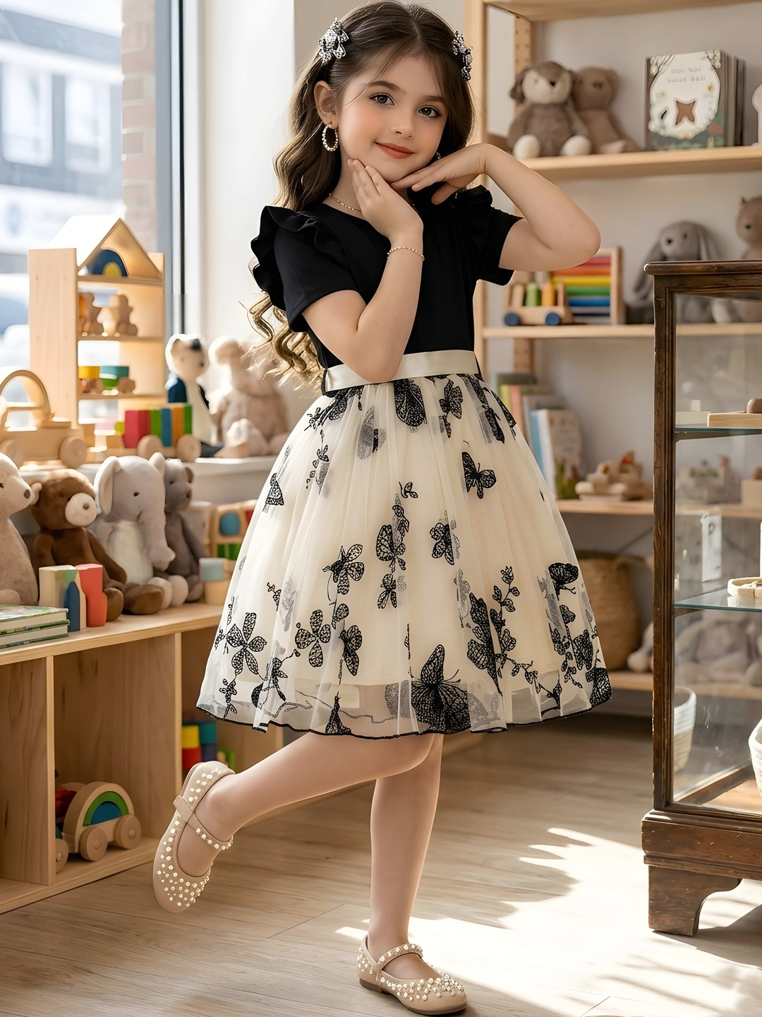 FOSTRIC Ruffled Fit & Flare Dress