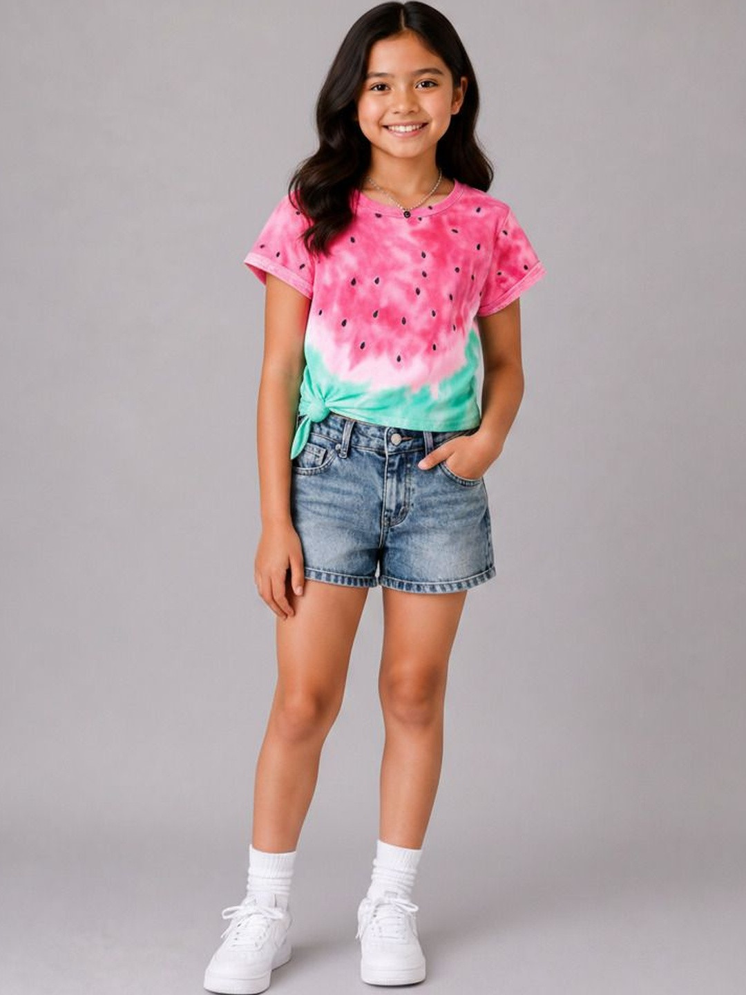 Pixel Punk Girls Printed Bio Finish T-shirt