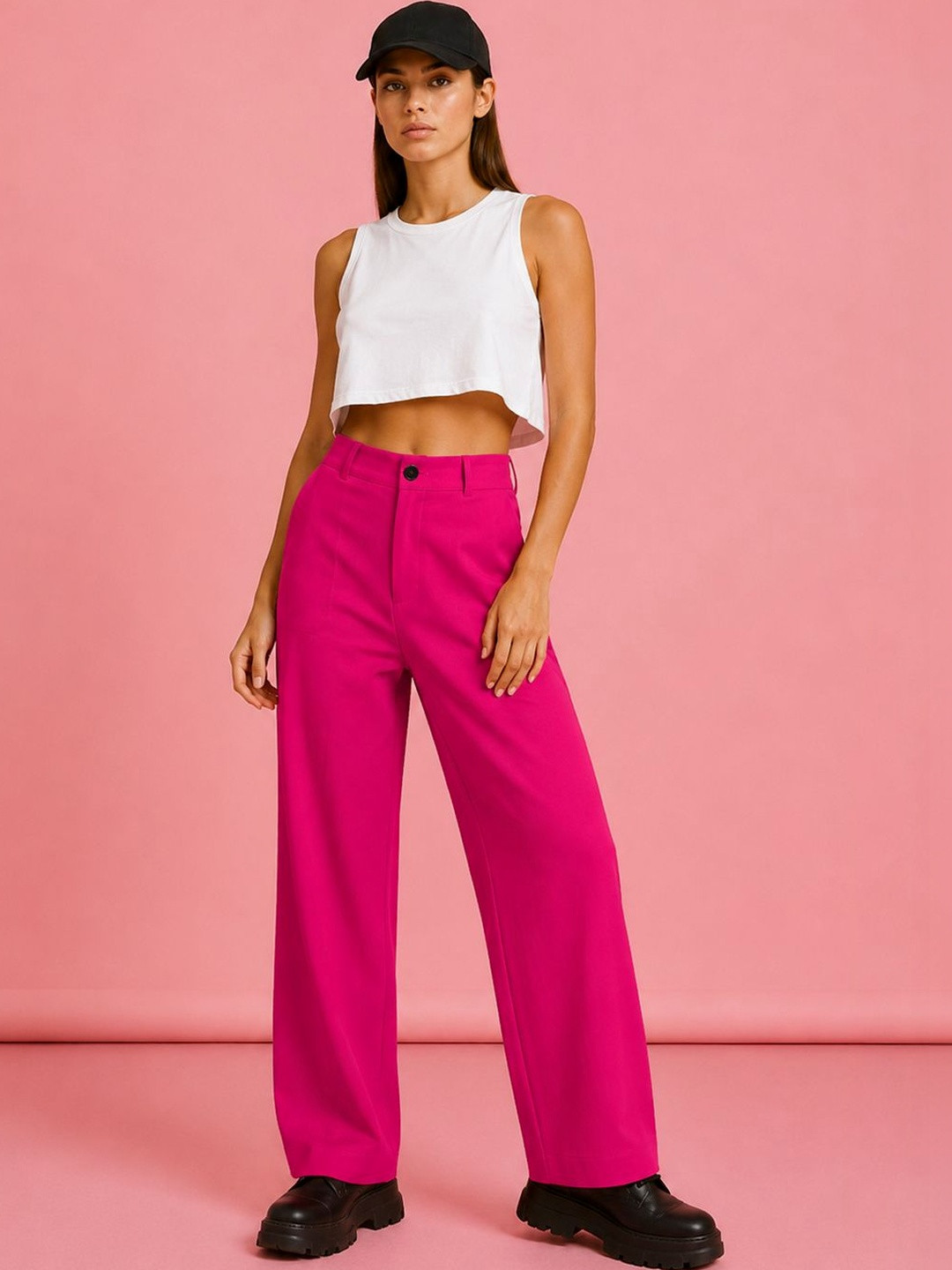Neon Femme Women High-Rise Trousers