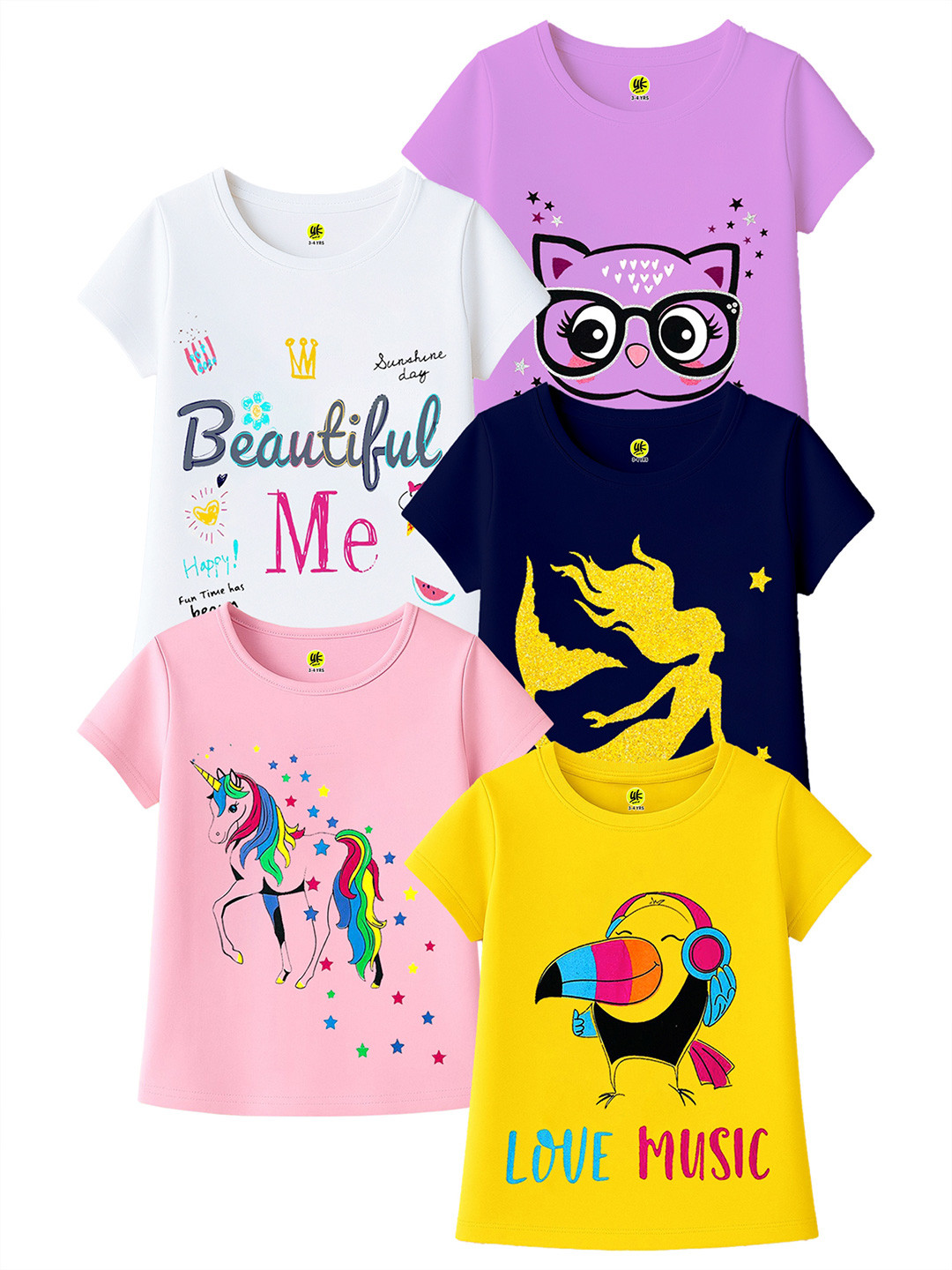 YK Girls 5 Printed T-shirt