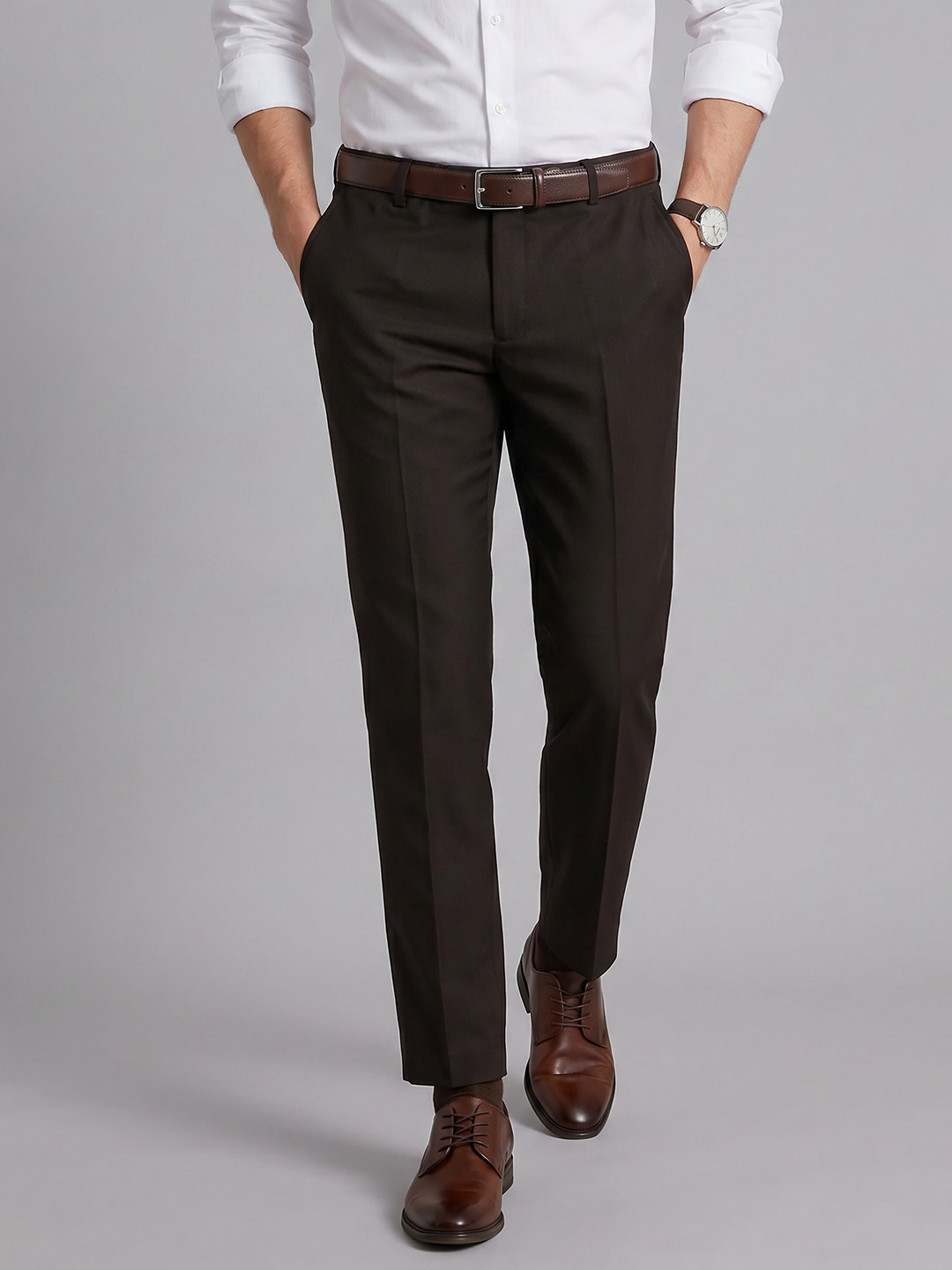 Arrow Mid-Rise Cotton Formal Trousers