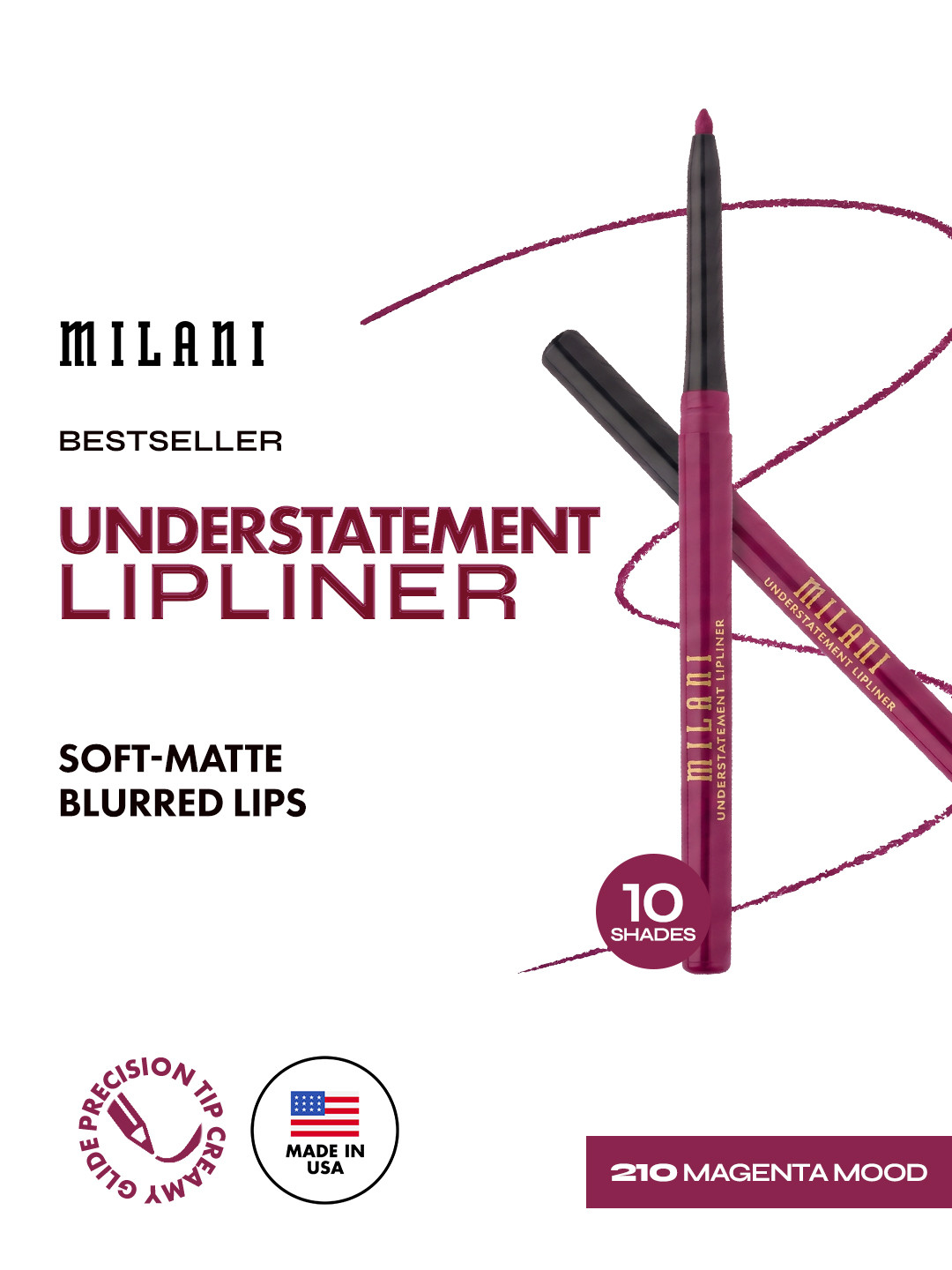 MILANI Understatement Lipliner - Magenta Mood 210