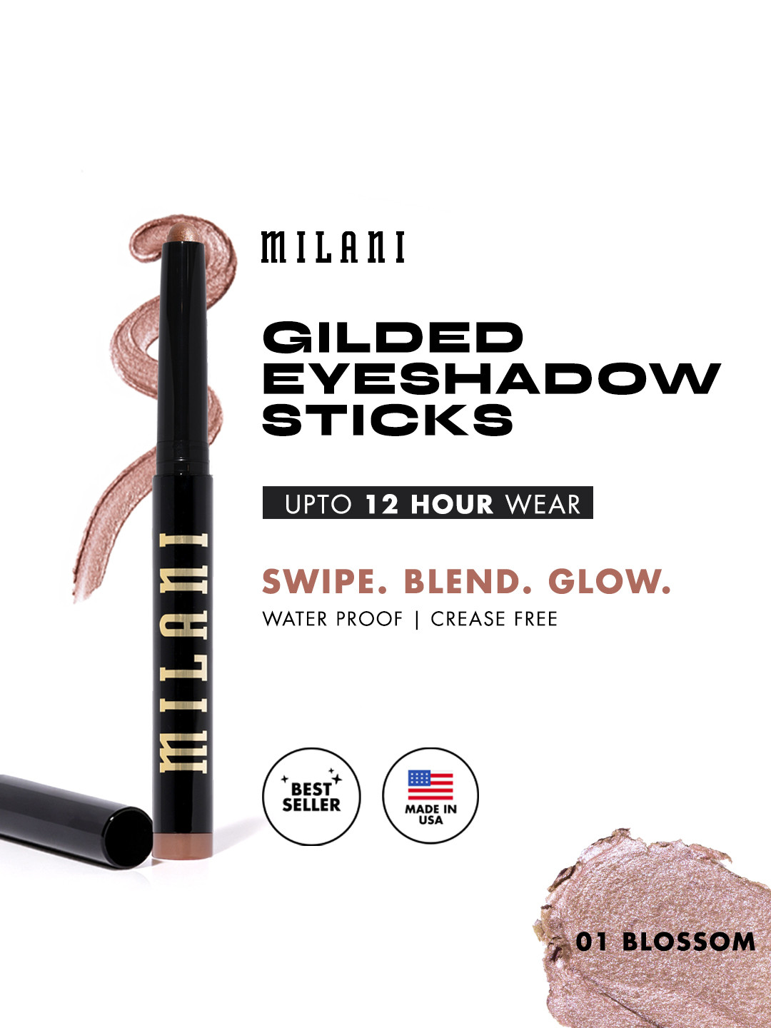 MILANI Glided Waterproof Eyeshadow Stick - Blossom 01