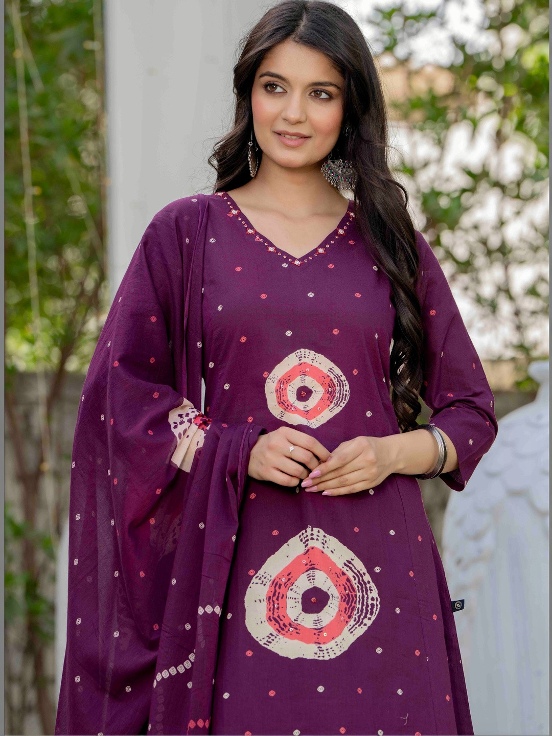 Pistaa Women Ethnic Motifs Printed Regular Pure Cotton Kurta with Trousers & With Dupatta