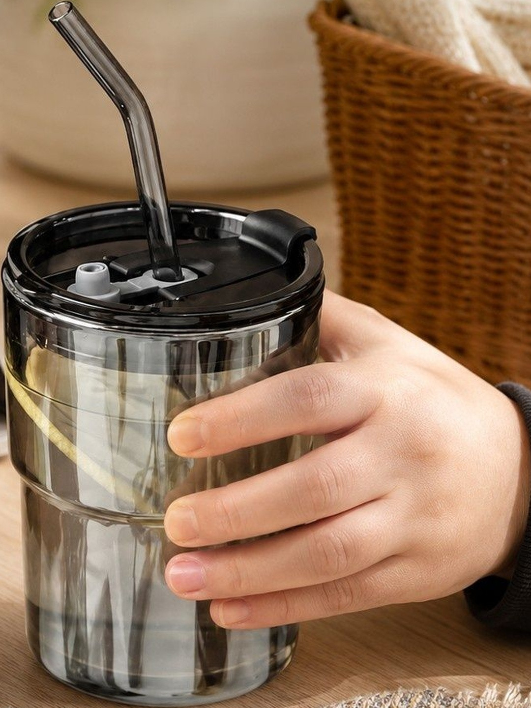 PrimeWorld Transparent & Transparent Single Glass Solid Water Bottle