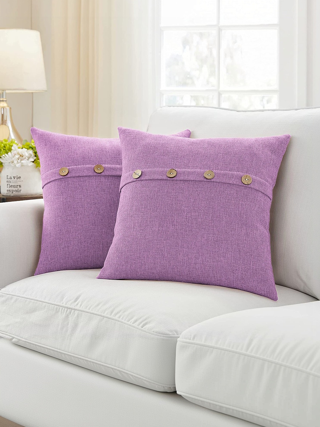 Khooti Rose Set of 2 Square Cushion Covers