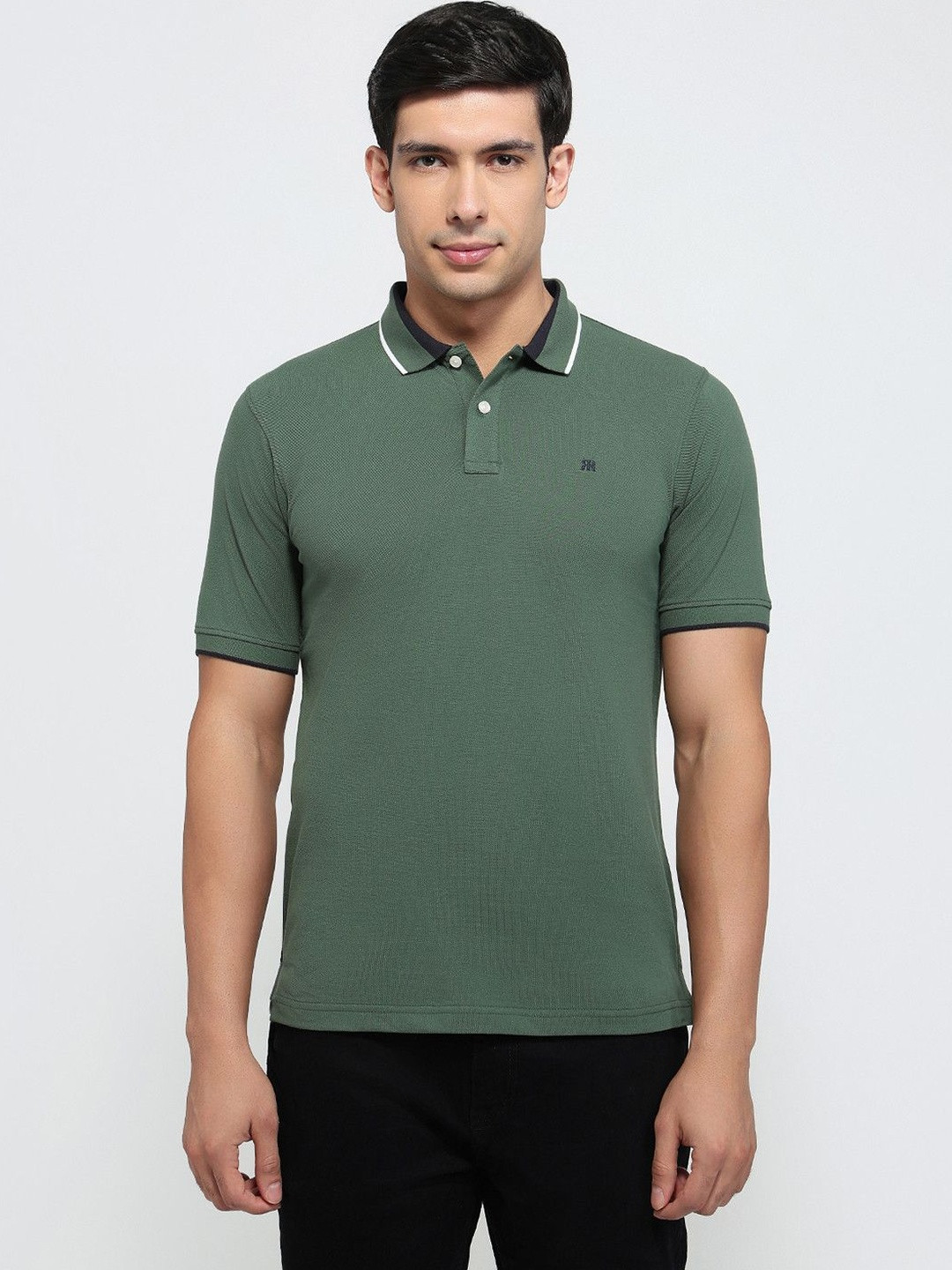 Raymond Men Polo Collar Pure Cotton Slim Fit T-shirt