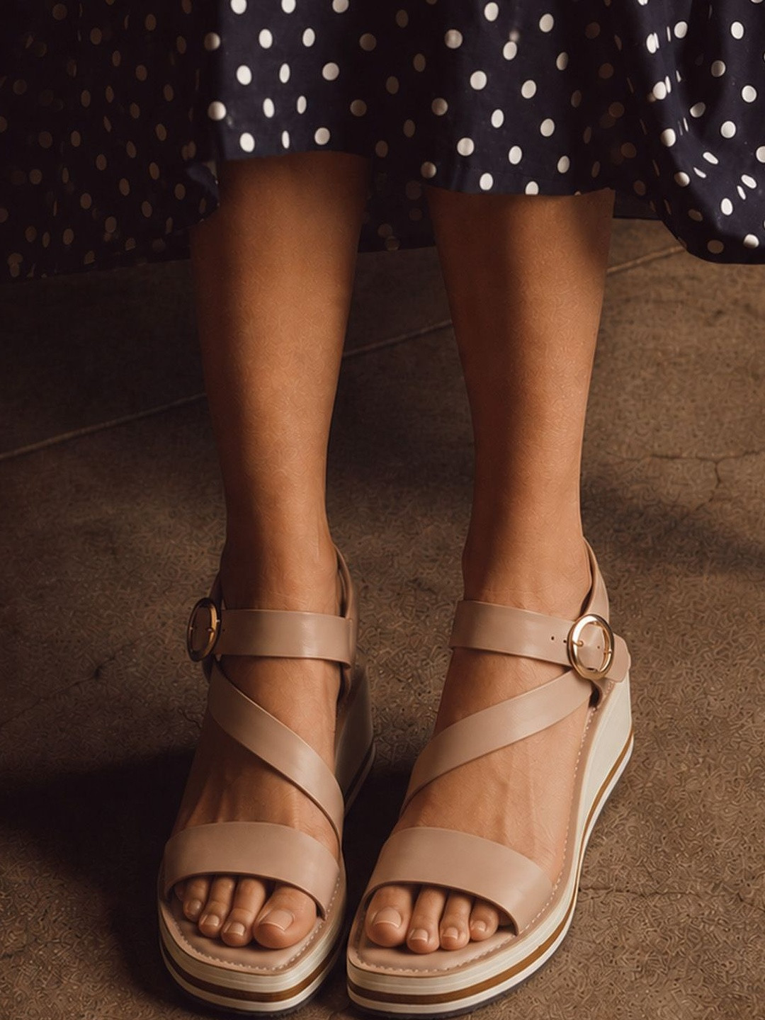 Lino Perros Wedge Sandals With Buckles