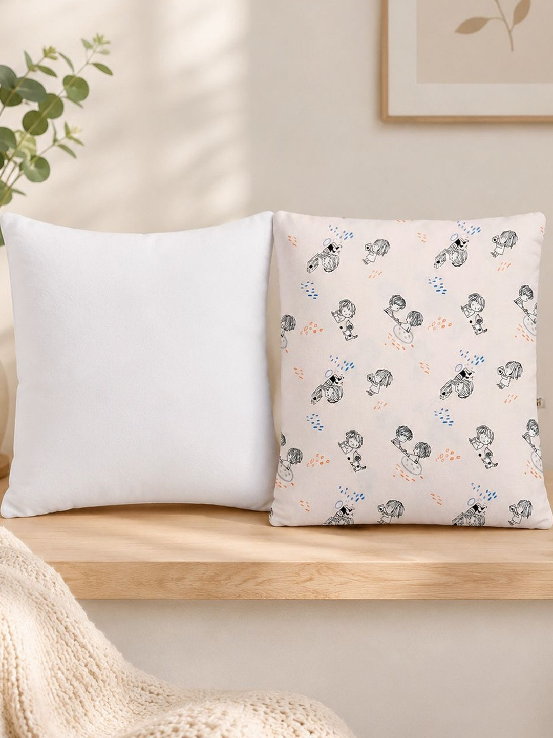 Portico White 1 Pillow & 1 Pillow Cover Fibre Filled Cotton Lightweight Baby Pillows