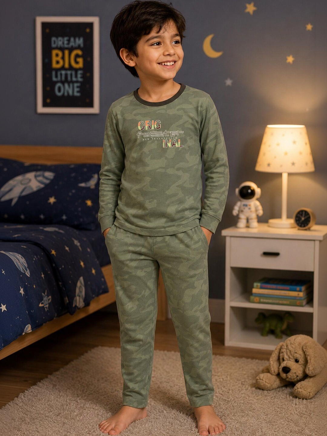 3PIN Boys Printed Pure Cotton Night suit