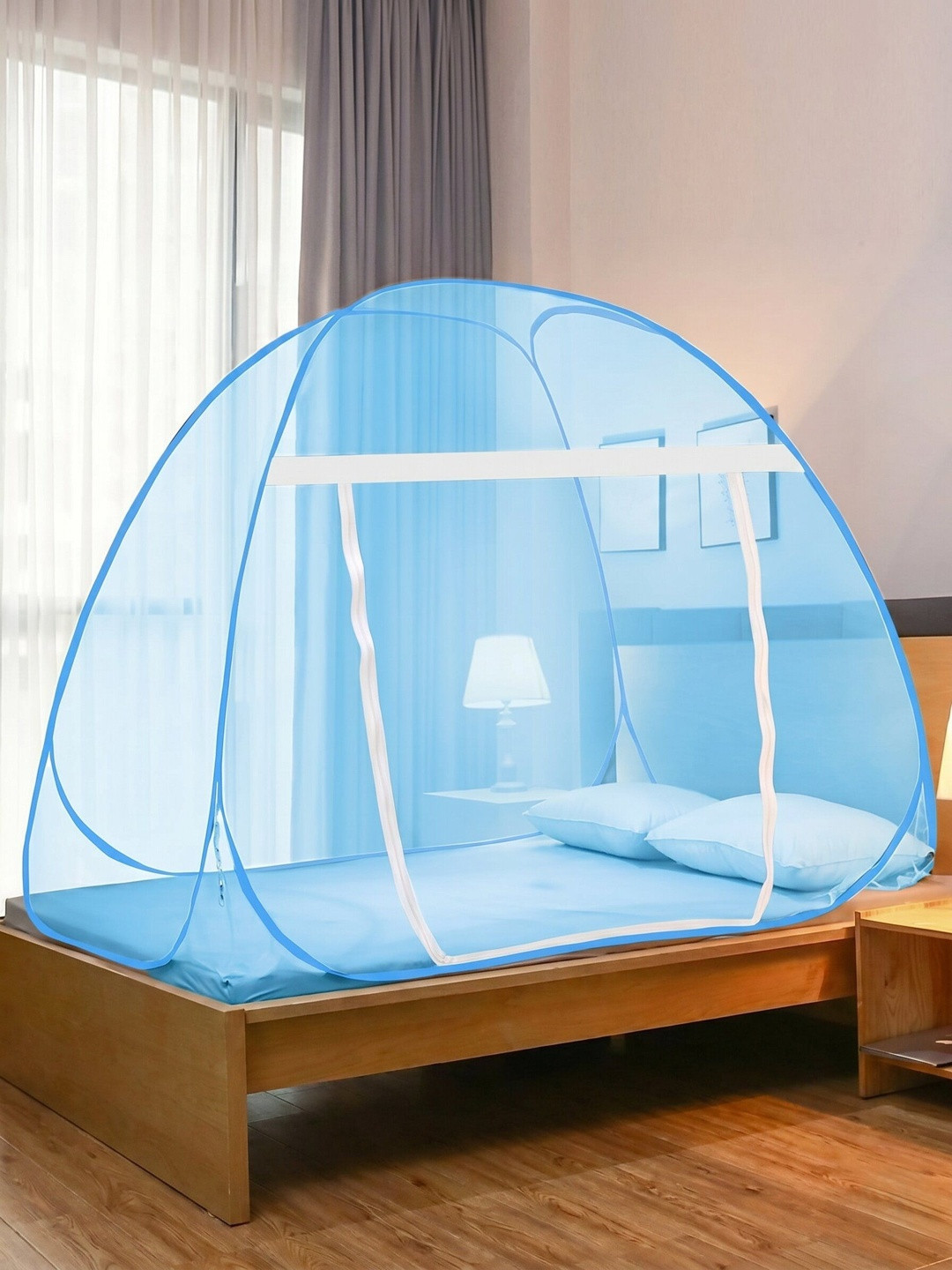CATRON Blue & Blue King Size Tent Mosquito Net