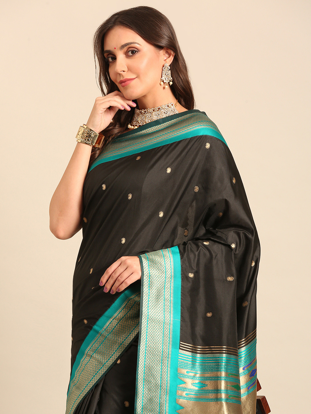 Royal Rajgharana Saree Woven Design Zari Art Silk Paithani Sarees