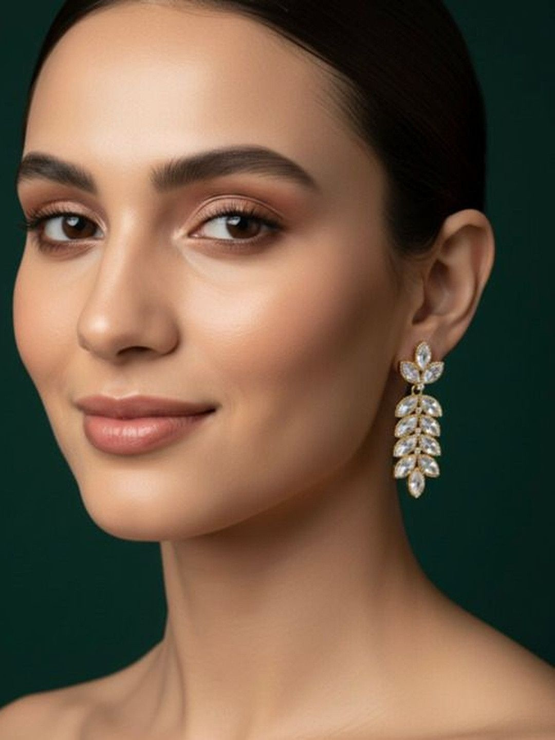 DURATI Leaf Shaped Drop Earrings