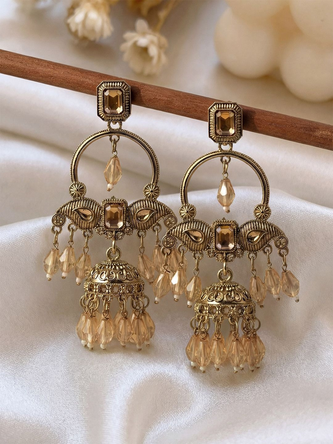 OutRoyal Geometric Jhumkas Earrings