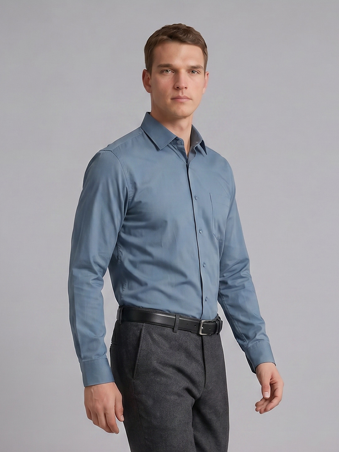 Blackberrys Slim Fit Spread Collar Formal Shirt