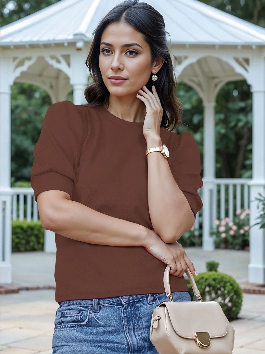 Navyankaa Puff Sleeve Top