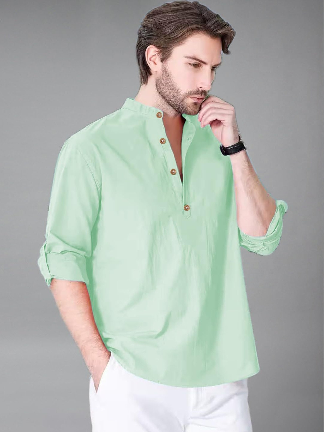 Indirae Men Pastels Kurta
