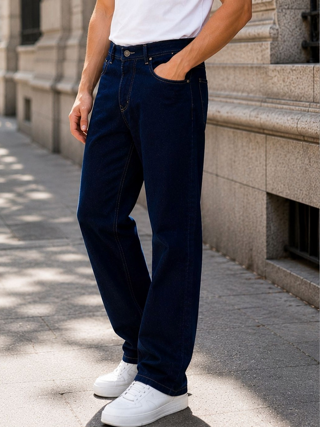 KARVENS Men Relaxed Fit Mid-Rise Stretchable Jeans