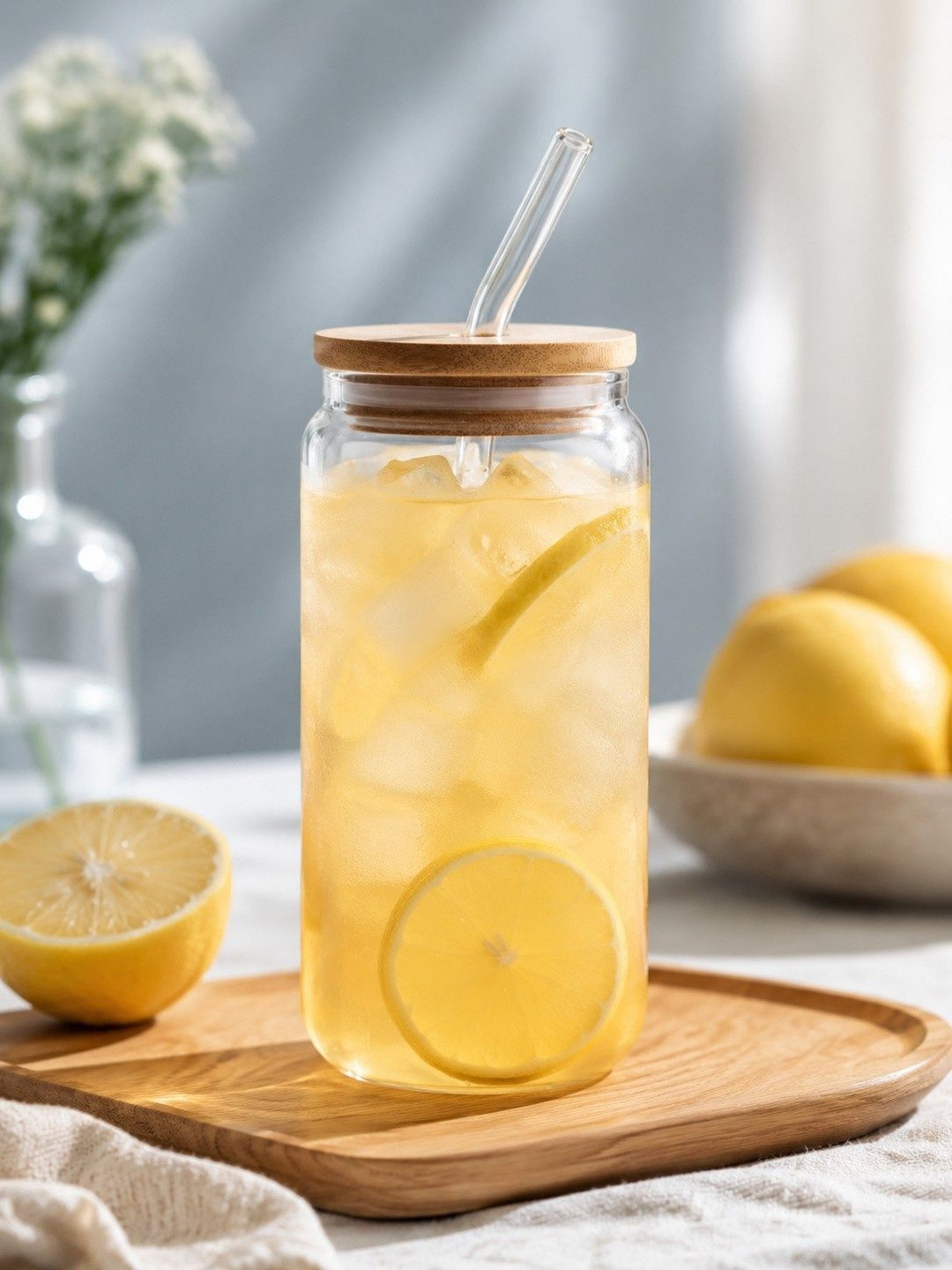 PrimeWorld Transparent & Transparent Single Glass Solid Water Bottle
