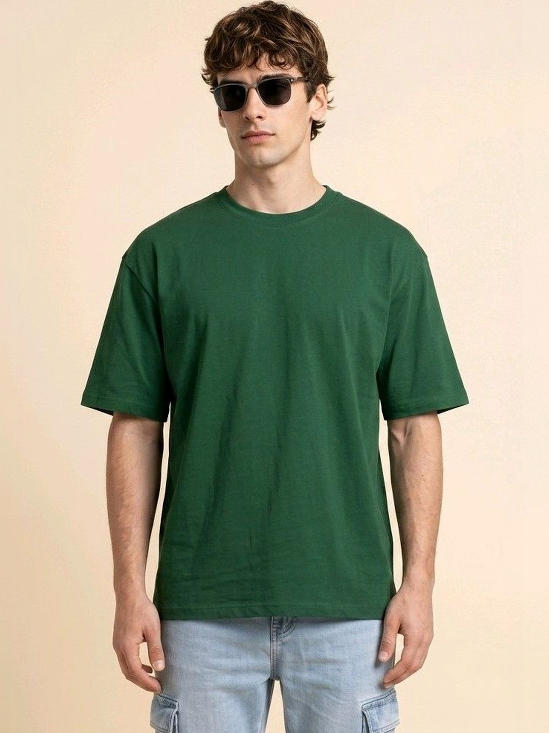 The Roadster Lifestyle Co Pure Cotton Round Neck Oversized Tshirts
