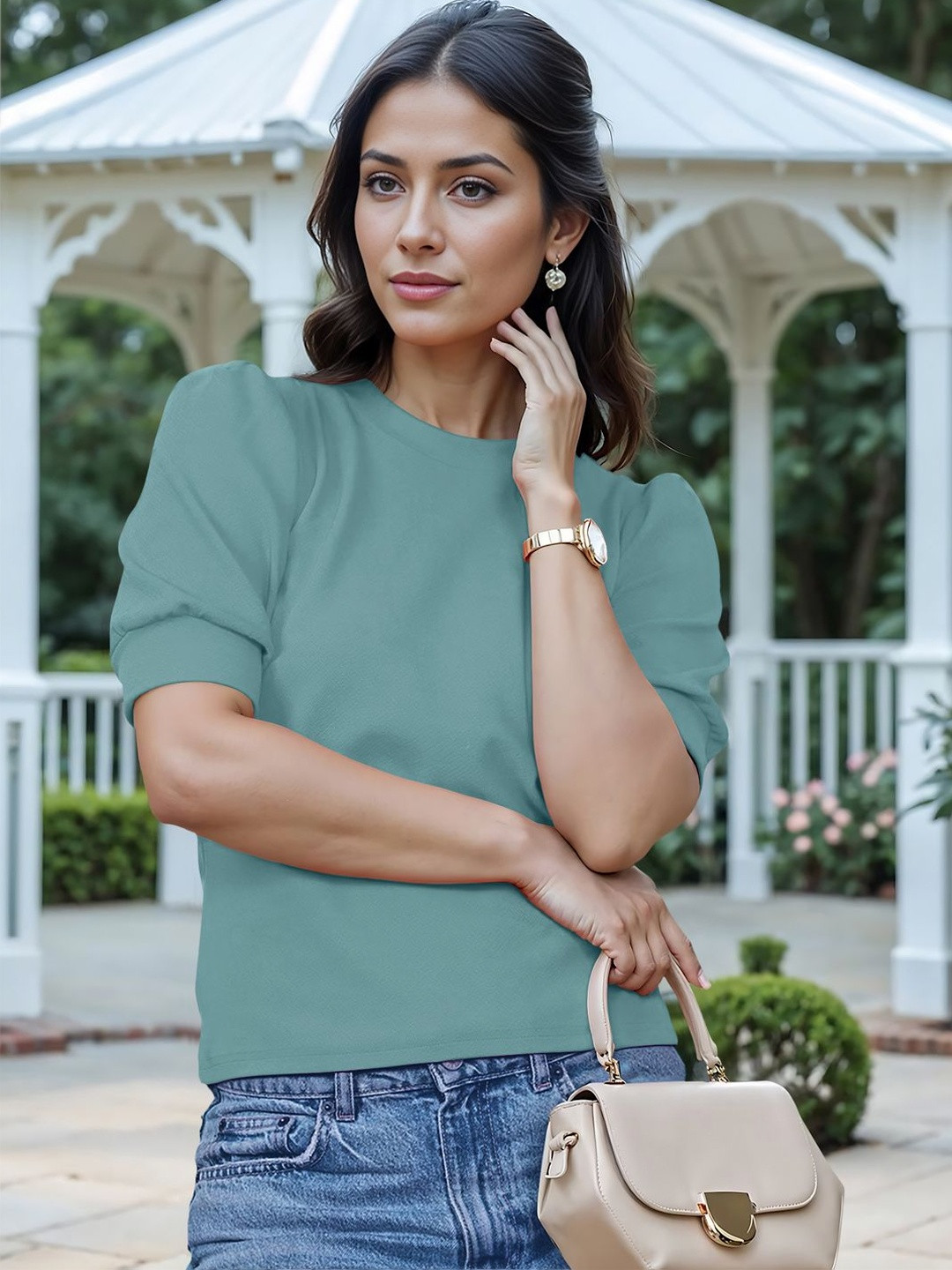 Navyankaa Puff Sleeve Top