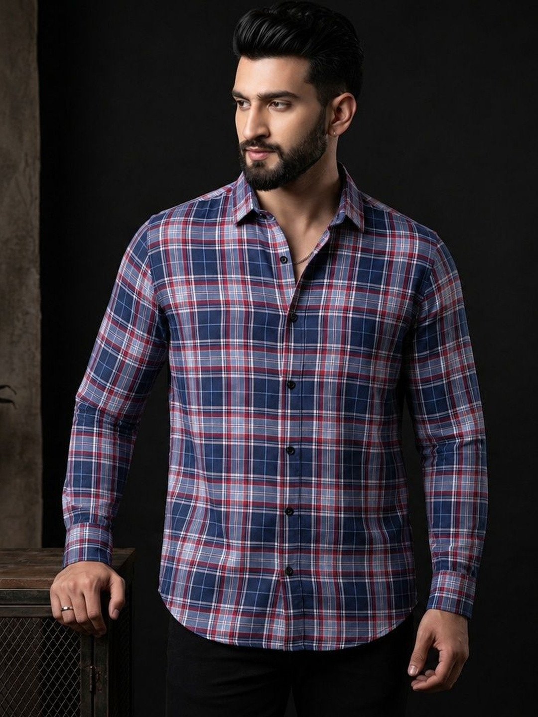 Blezza Men Tartan Checks Checked Casual Shirt