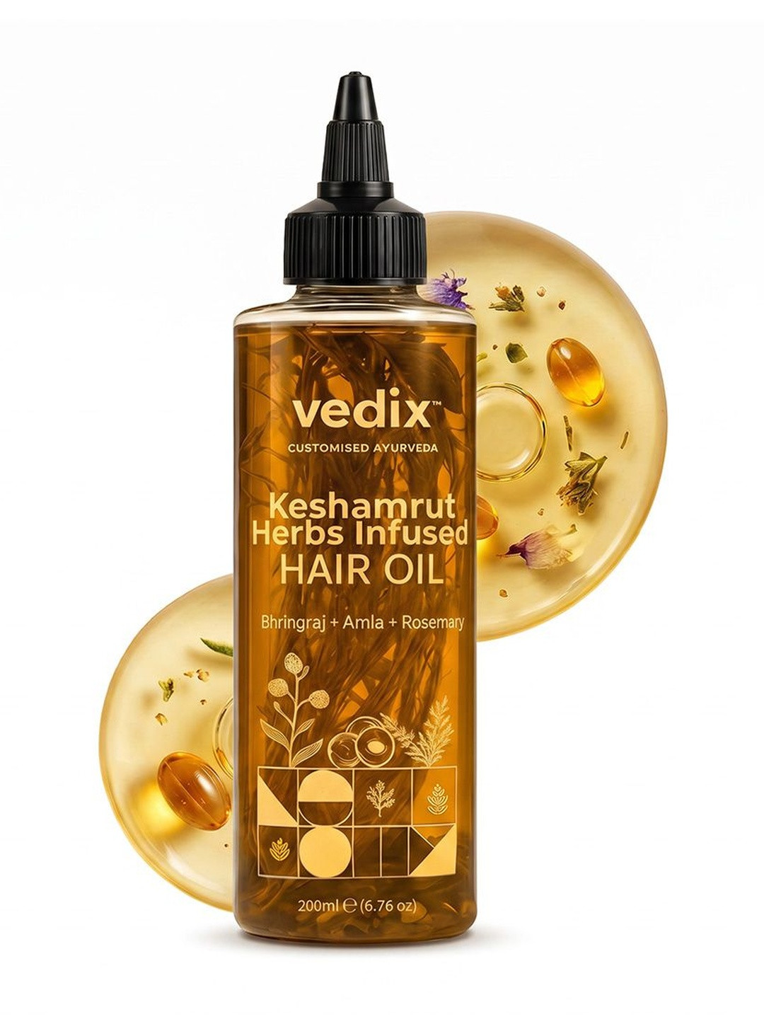 VEDIX Keshamrut Herbs Infused Hair Oil - 200 ml
