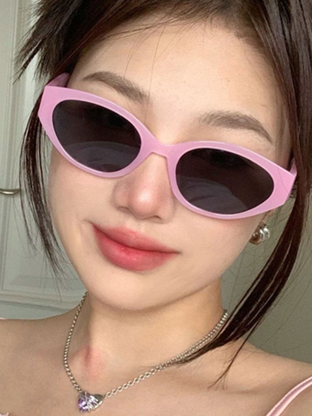 LULU & SKY Women Black Lens & Pink Other Sunglasses with