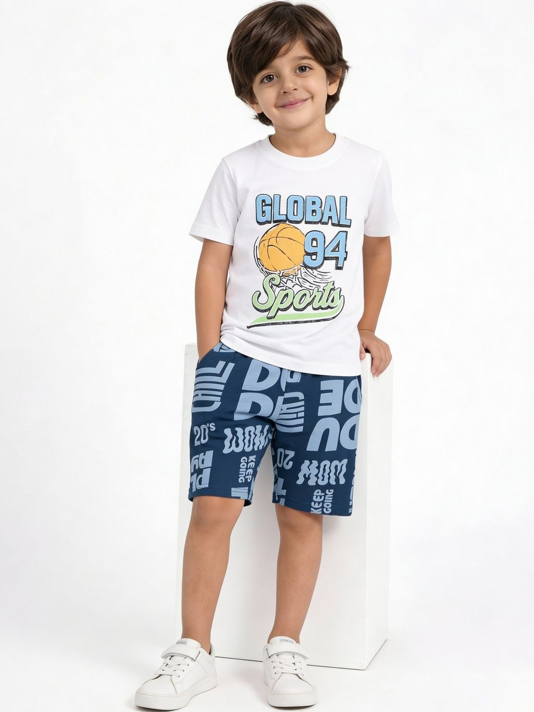 Pantaloons Junior Boys Printed Short Sleeves Round Neck T-shirt