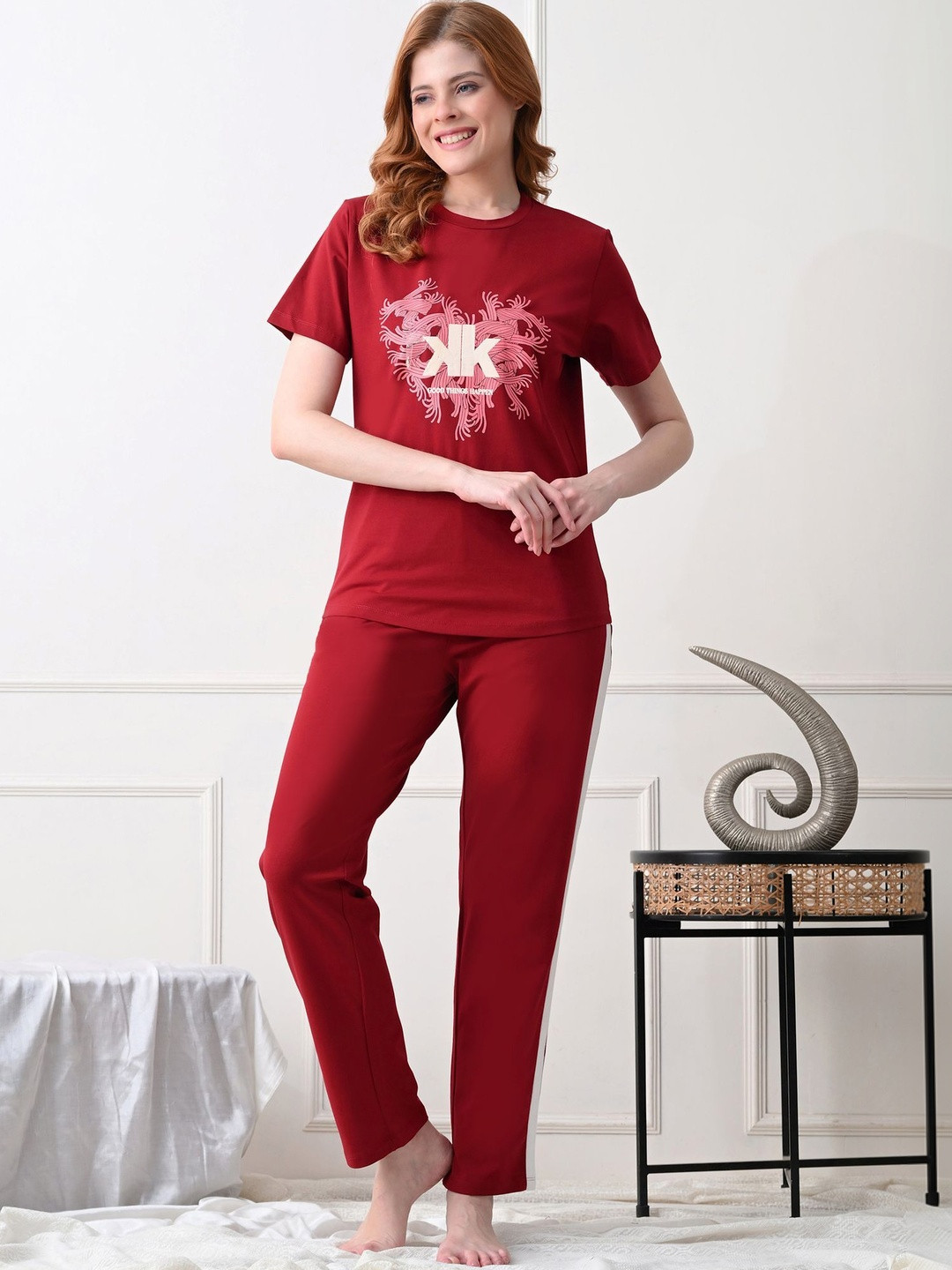 KIZA Women Printed Night suit