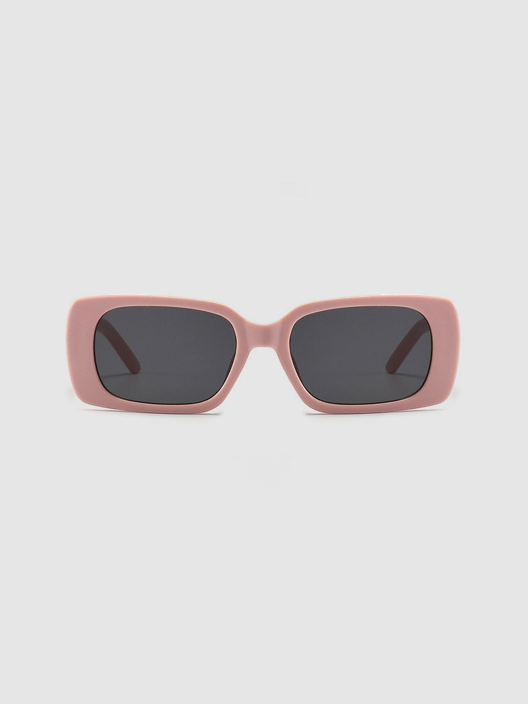LULU & SKY Women Grey Lens & Pink Rectangle Sunglasses with