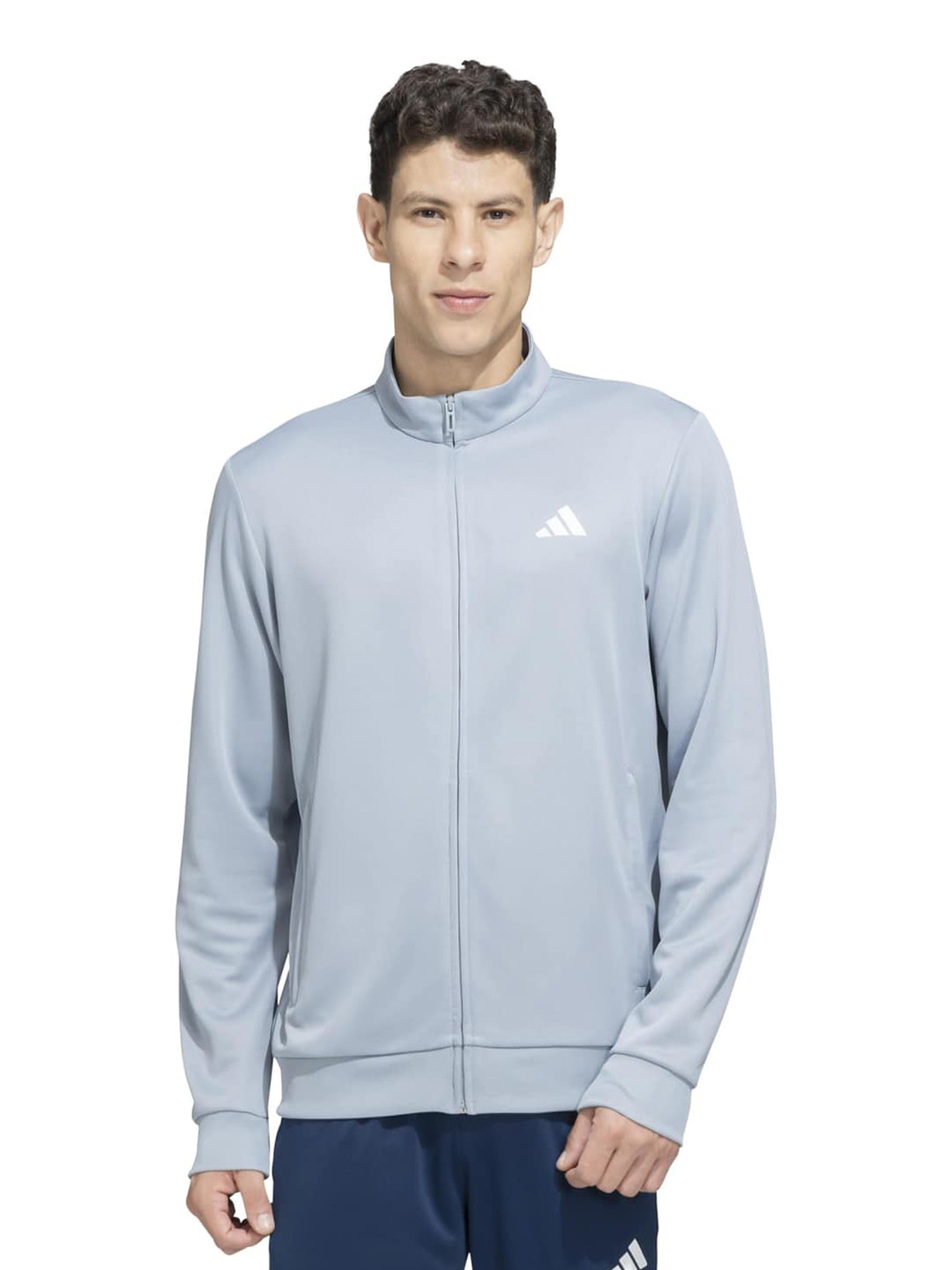 ADIDAS M 3S Logo Printed High Neck Sweatshirt