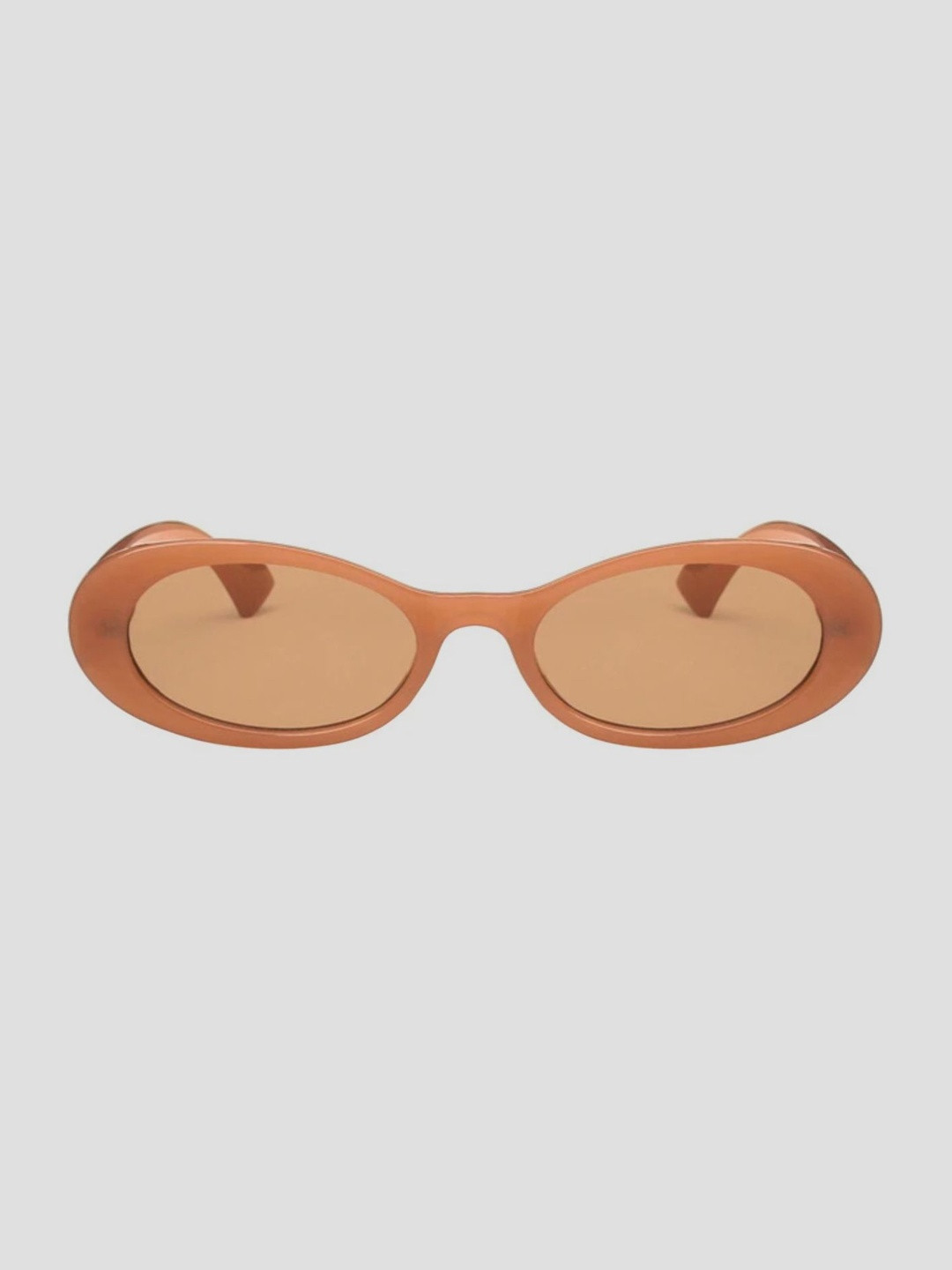 LULU & SKY Women Brown Oval Sunglasses