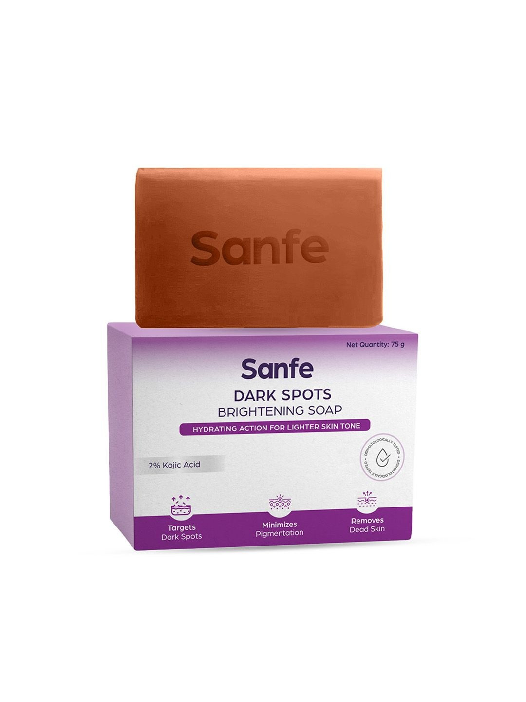 Sanfe Dark Spots Brightening Soap With Kojic Acid - 75g