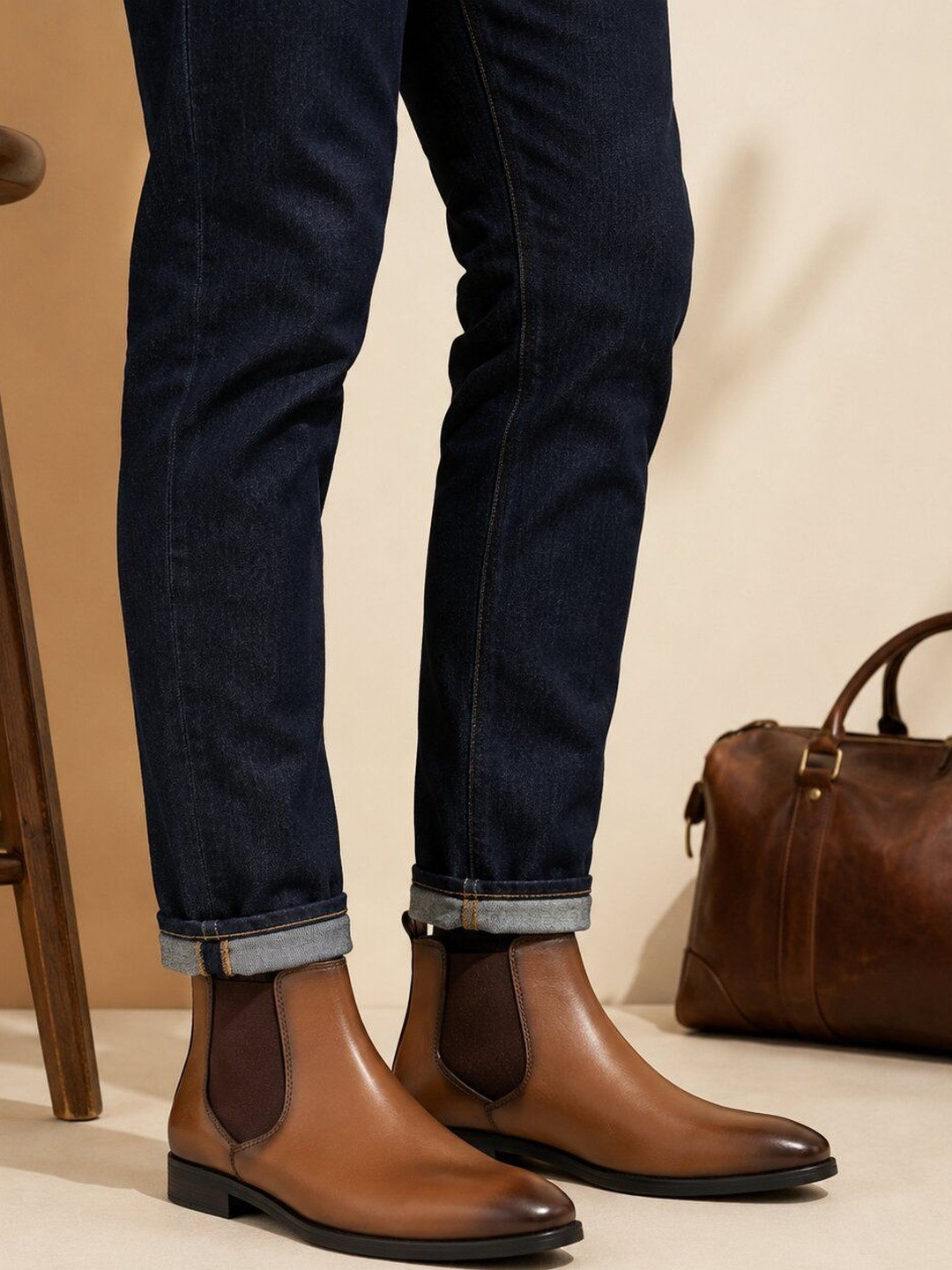 The Roadster Lifestyle Co Men High Top Chelsea Boots