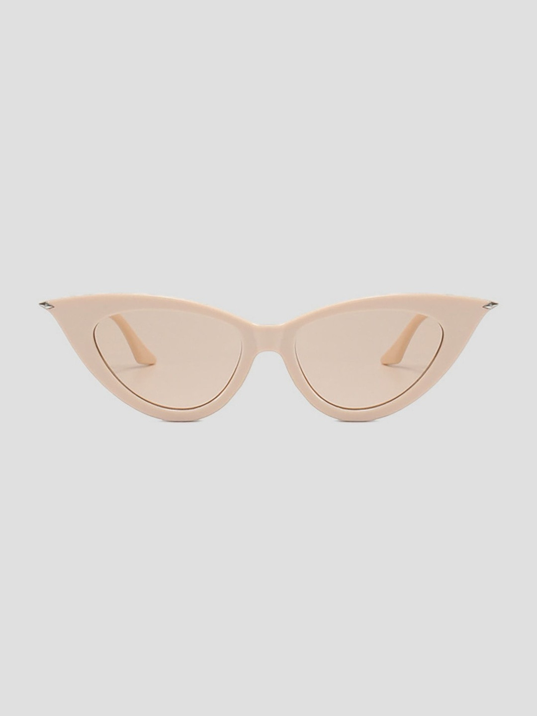 LULU & SKY Brown Lens & Yellow Full Rim Cateye Sunglasses