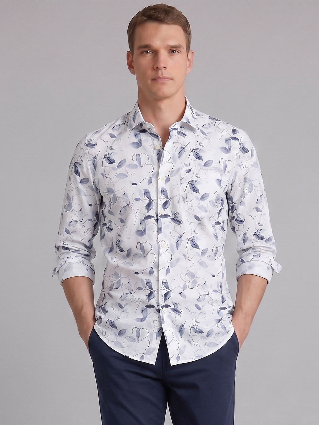 Blackberrys Abstract Printed Casual Shirt
