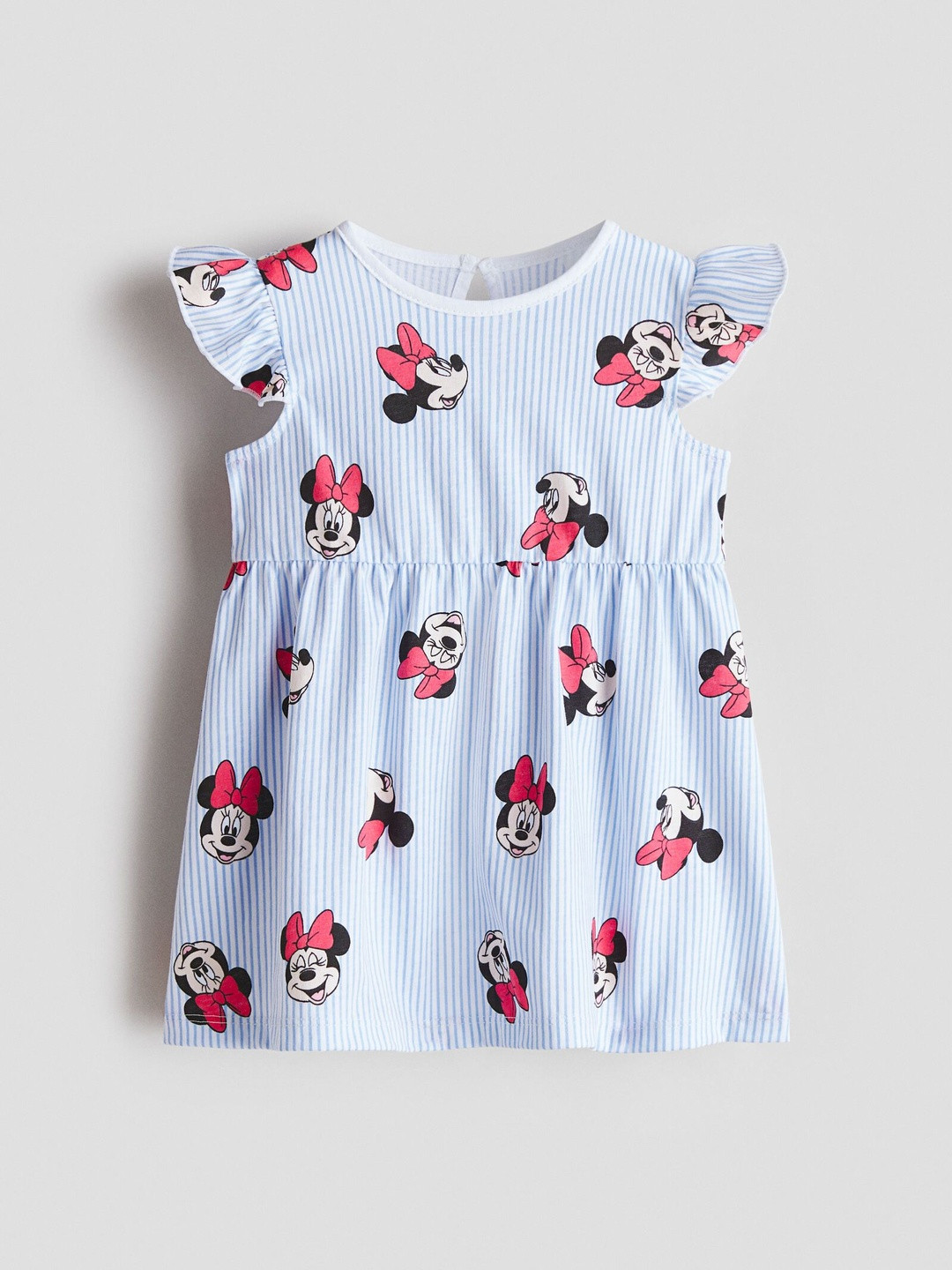 H&M Print Flutter Sleeve A-Line Dress