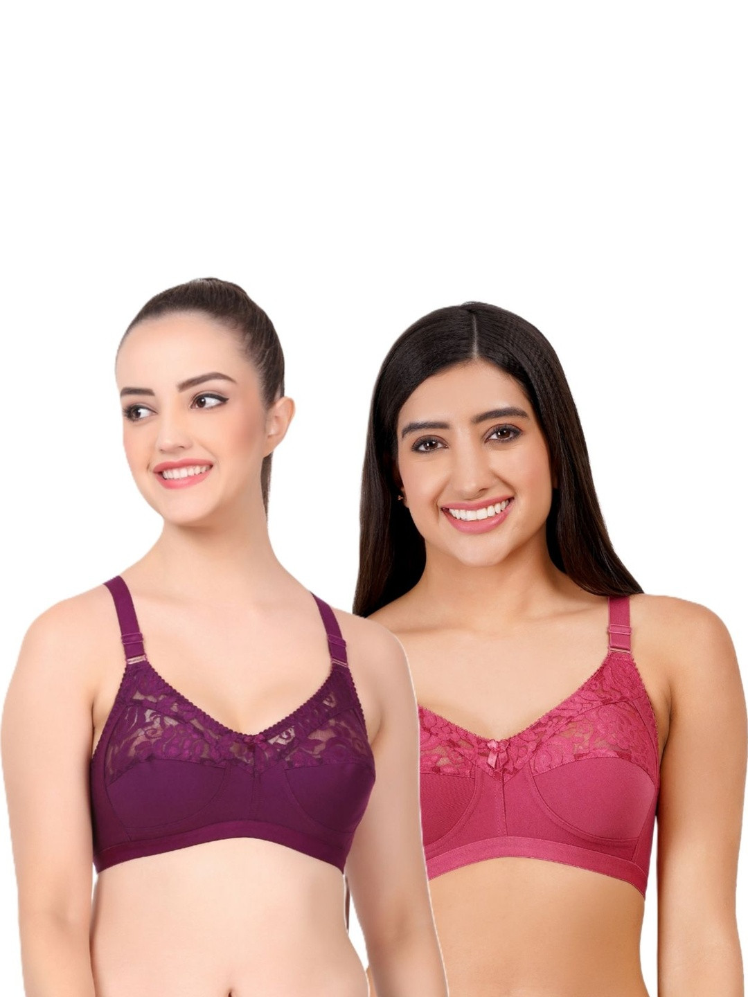 Layeba Pack Of 2 Cotton Bra Full Coverage