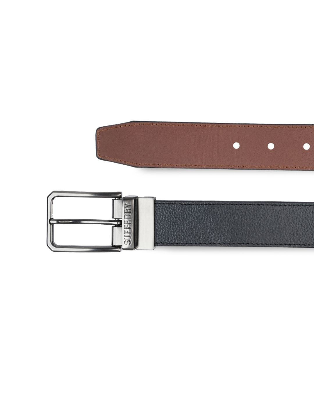 Superdry Men Textured Leather Reversible Belt