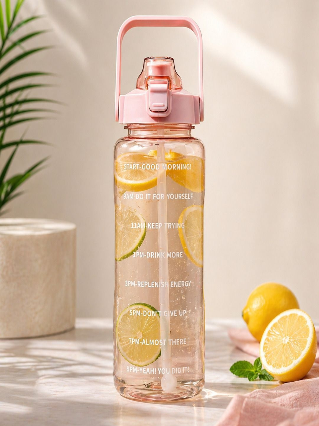 DFIT Pink Single Plastic Conversational Water Bottle