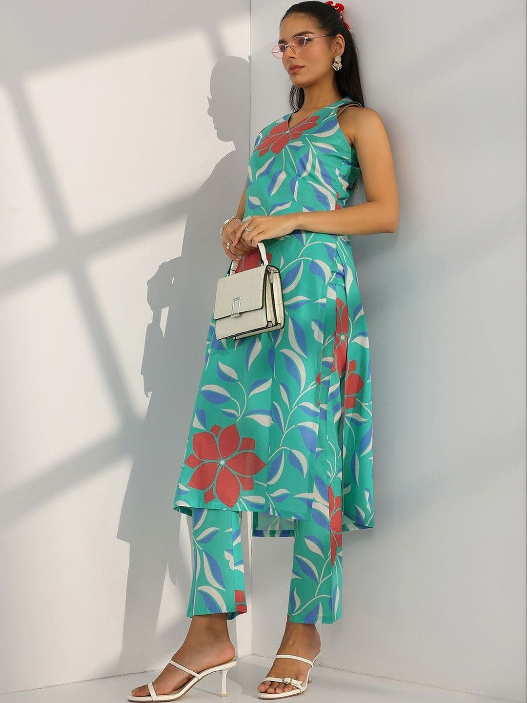 Gerua By Libas Women Floral Printed Regular Kurta with Trousers