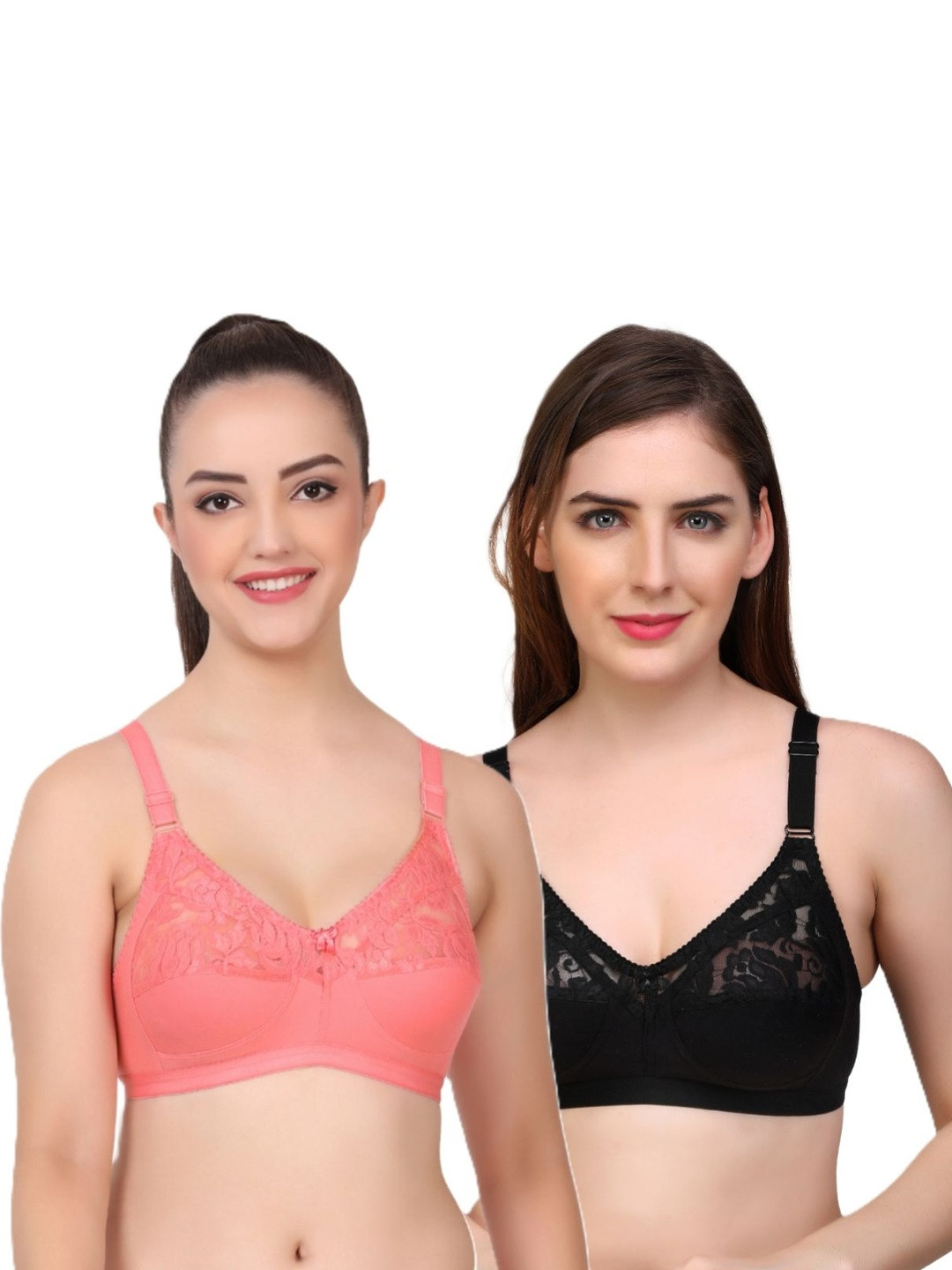 Layeba Pack Of 2 Cotton Bra Full Coverage