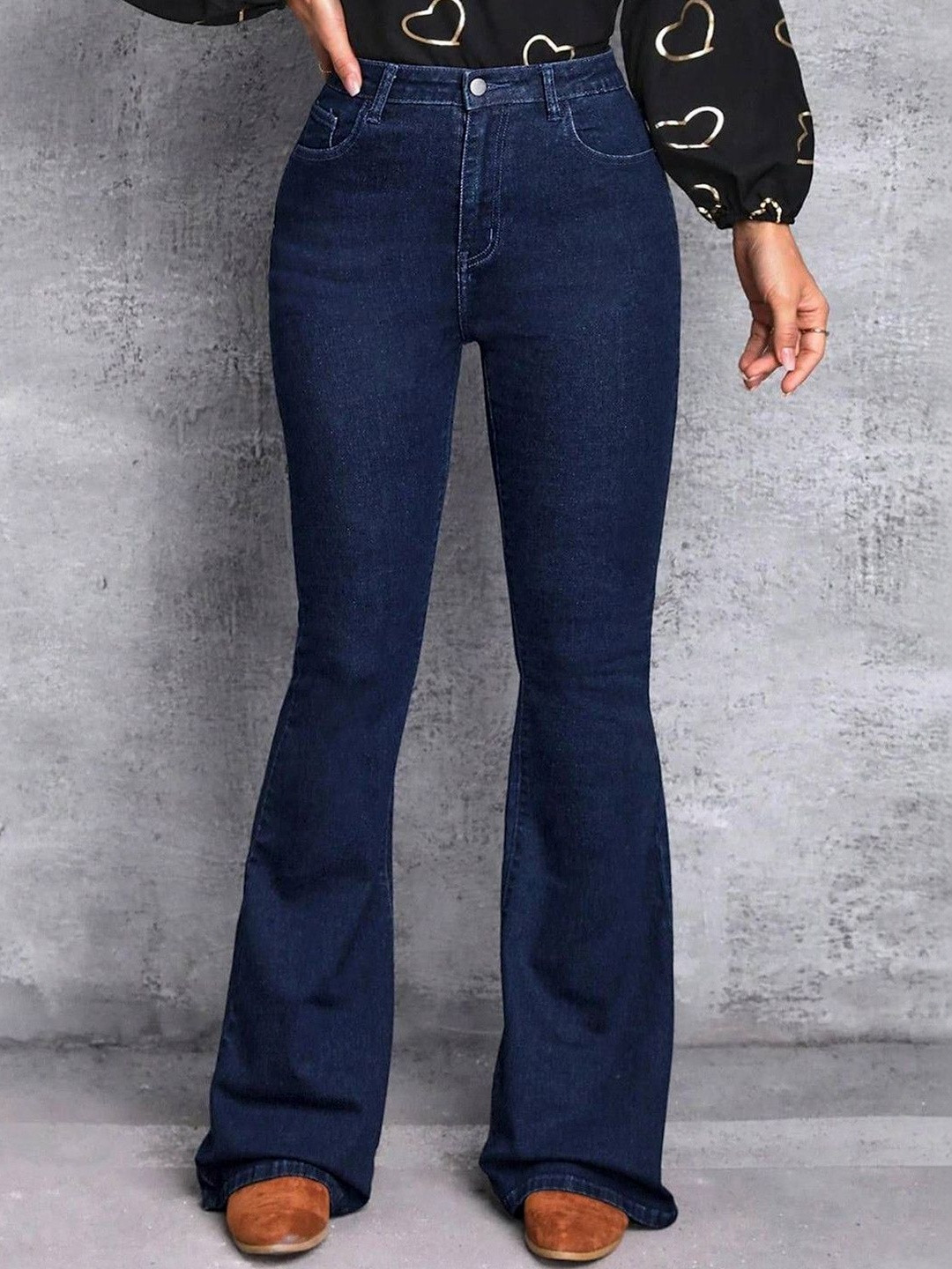 Stylecast X Kotty Women Jean Bootcut High-Rise Light Fade Stretchable Cotton Jeans