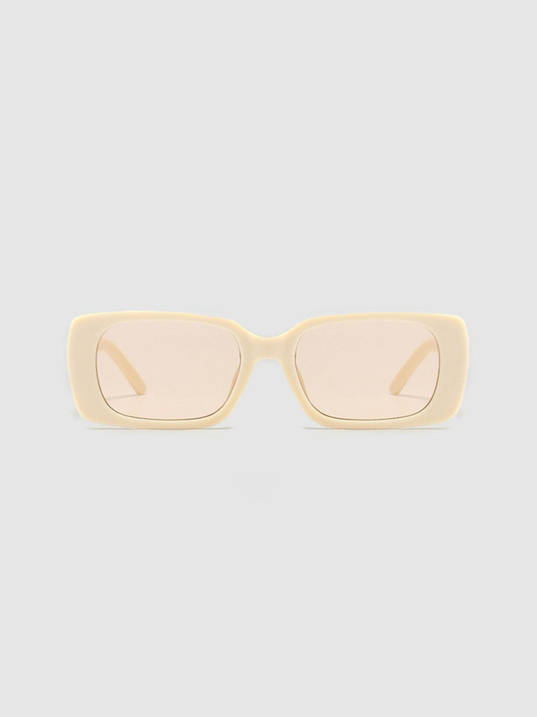 LULU & SKY Red Lens & Yellow Full Rim Rectangle Sunglasses