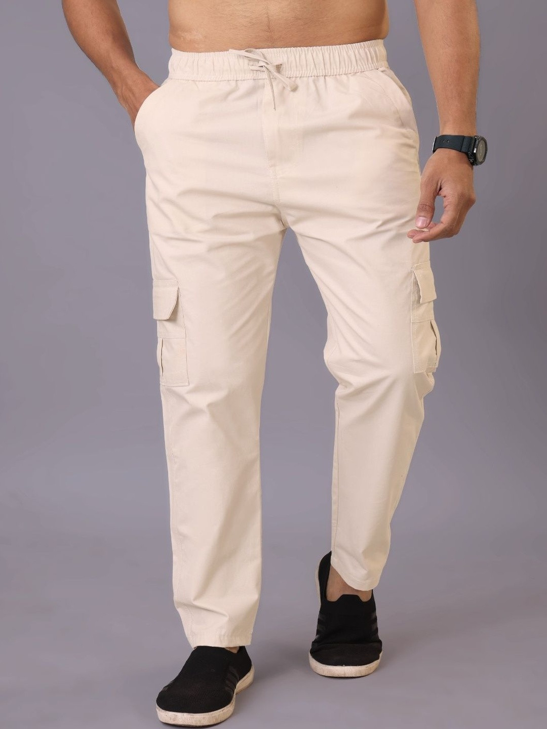 R.Code by The Roadster Life Co. Men Comfort Easy Wash Trousers