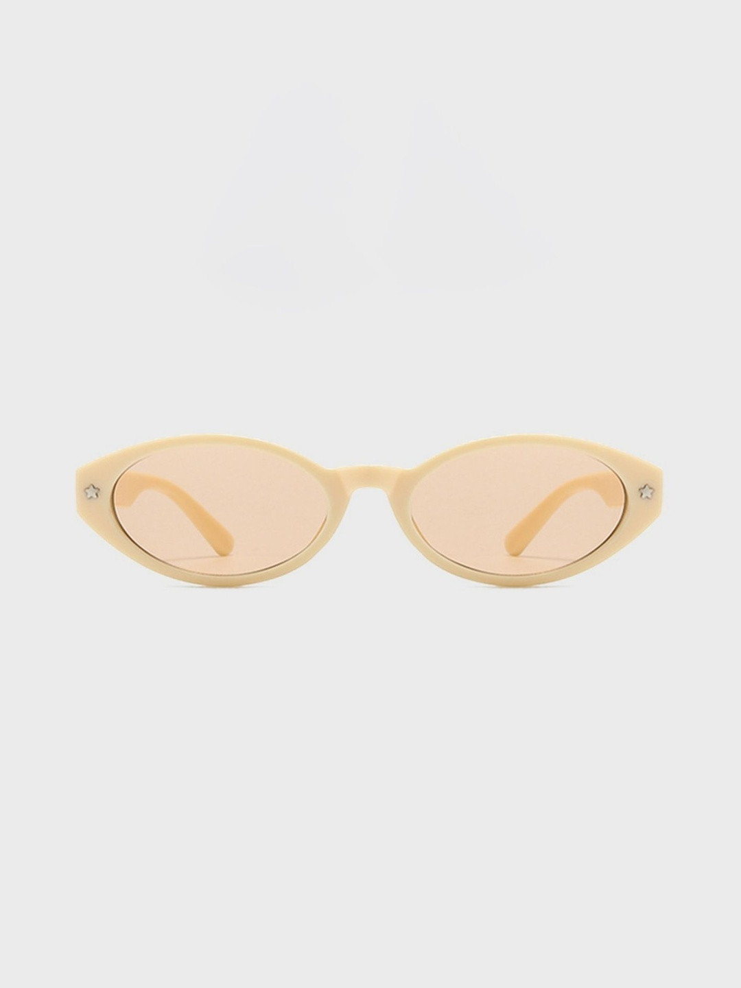 LULU & SKY Women Orange Lens & Yellow Oval Sunglasses with