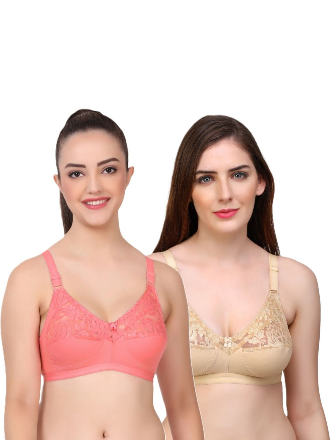Layeba Pack Of 2 Cotton Bra Full Coverage