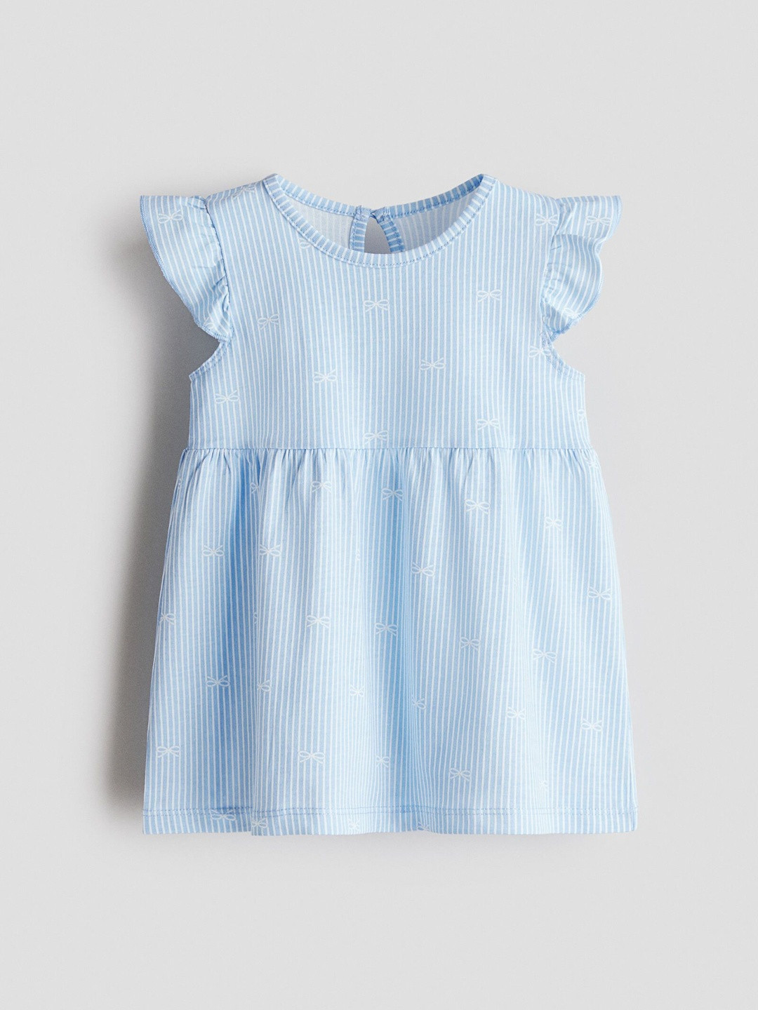H&M Print Flutter Sleeve Ruffled A-Line Dress