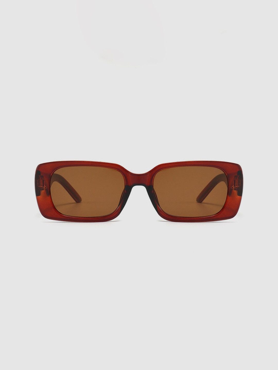 LULU & SKY Women Brown Lens & Brown Rectangle Sunglasses with